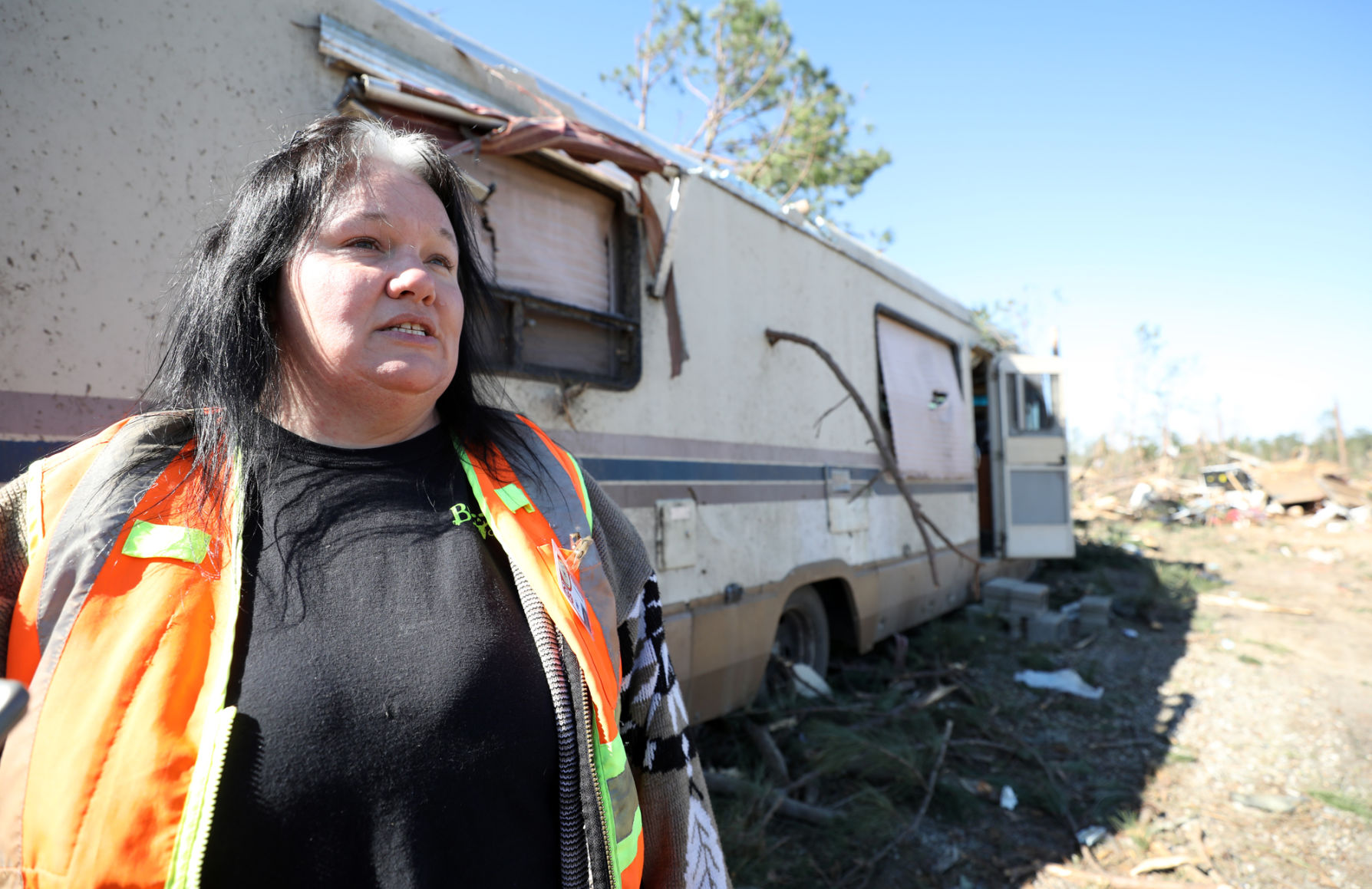 Tornado damage on Lee Road 38 in Beauregard